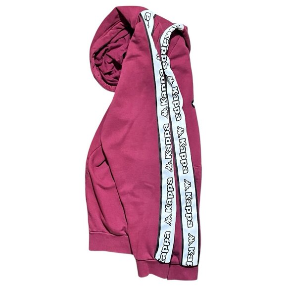 Kappa Hoodie Sweatshirt Mens XL Burgundy Graphic Pullover Long Sleeve Casual - Picture 8 of 11